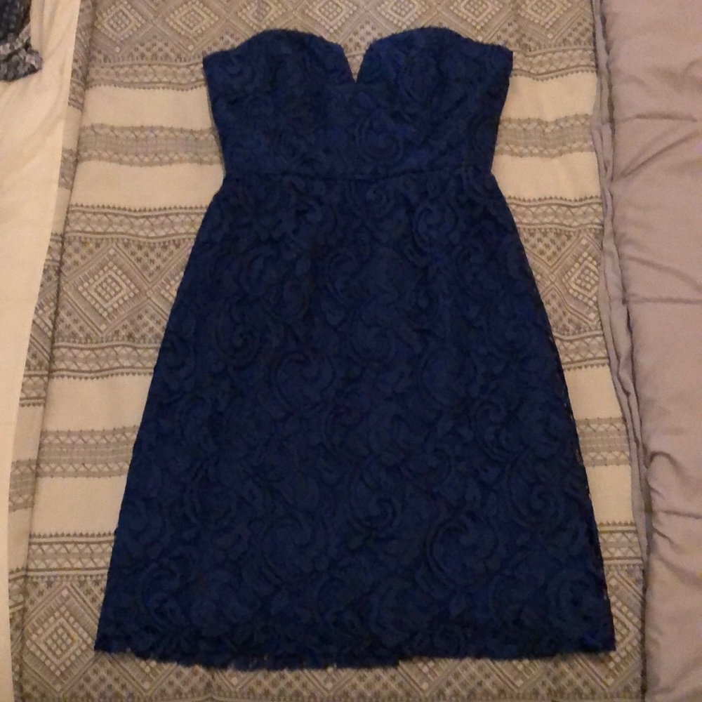 Royal Blue JCREW bridesmaids dress
